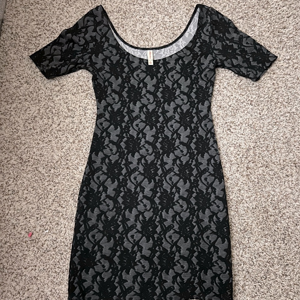 Floral black dress
